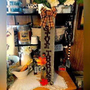Handmade Give Thanks sign